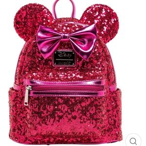Disney sequin Loungefly Magenta Mini Bag